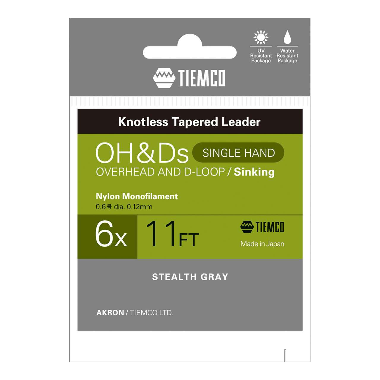 TIEMCO OH&D Leader Sinking Single 11ft 6X,, large image number 0
