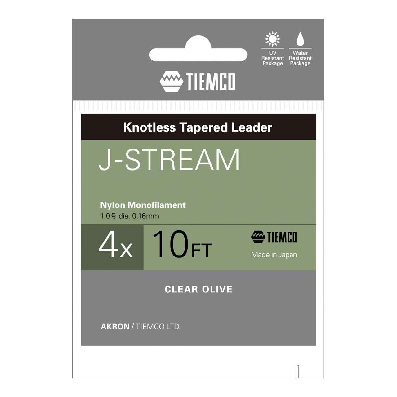 TIEMCO J-Stream Leader 10ft 4X,, large image number 0