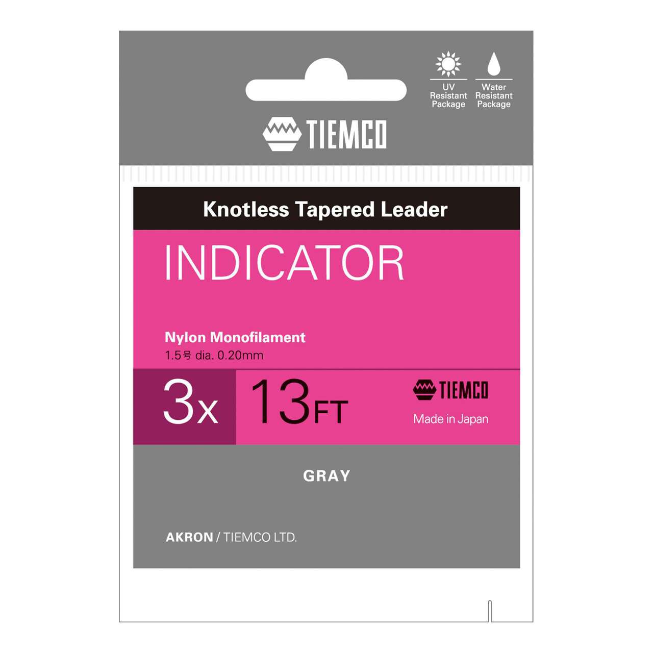 TIEMCO Indicator Leader 13ft 3X,, large image number 0